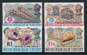 [23458] British Indian Ocean Territory 1974 Sea Shells MNH