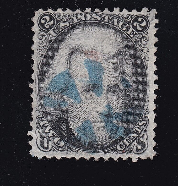 US 85b 2c Jefferson Used Z Grill F-VF appr SCV $1250 (BB2)