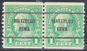 Precancel - Waterloo, IA PSS 597-61 Coil Pair - No Gum