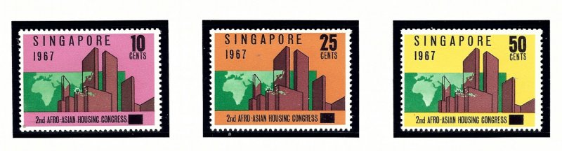 Singapore 80-82 MNH 1967 Afro-Asian Housing Conference