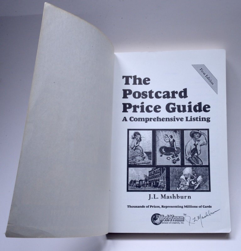 Author Signed The Postcard Price Guide Comprehensive Listing Mashburn Philatelic