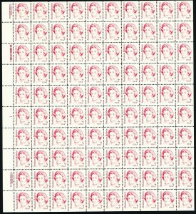 Abraham Baldwin Sheet of One Hundred 7 Cent Postage Stamps Scott 1850