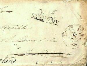 BARBADOS Cover GB *FREE/S* 1788 SHIP LETTER DEAL *Lonsdale* Westmoreland MS572