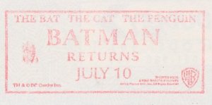 Meter cut GB / UK 1992 Batman Returns - The Bat The Cat The Penguin - Movie