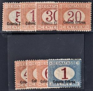 Eritrea J1b - J8a F - VF Mint NH/LH cv $1,234.25
