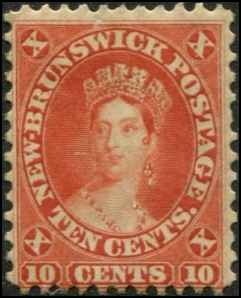 Canada - New Brunswick SC# 9 Queen Victoria 10c Mint Hinged