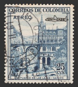 AIRMAIL STAMP FROM COLOMBIA 1959 SCOTT # C334 USED. # 1