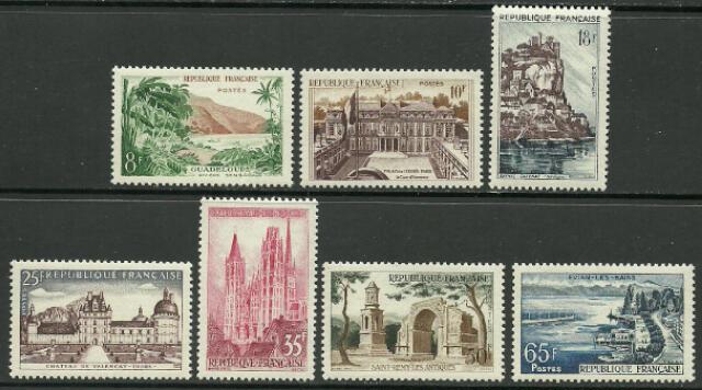 France #850-6 MNH Set, Scenic Views