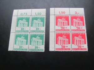 GERMANY 1949 MNH SC B302-3 PLATE BLOCKS XF  (114) SEE MY STORE