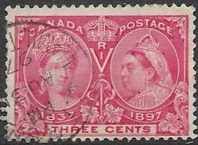 Canada 53  1897  3 cents used FVF