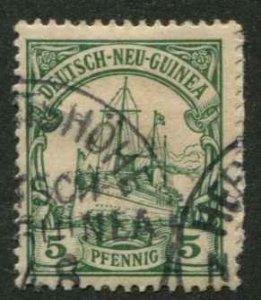 German New Guinea SC# 8 Kaiser's Yacht 5p light cancel