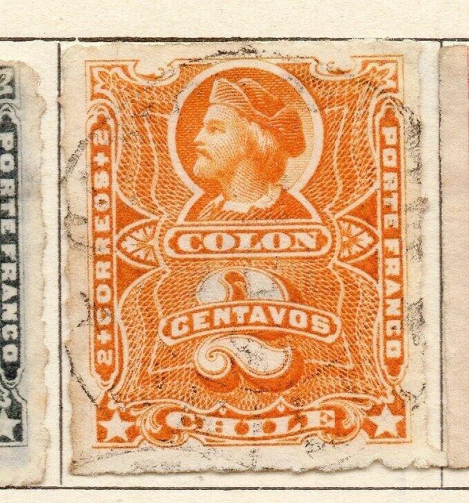 Chile 1877 Early Issue Fine Used 2c. NW-11396