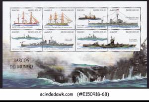 ANGOLA - 1999 SHIPS AND BOATS - MINIATURE SHEET MNH