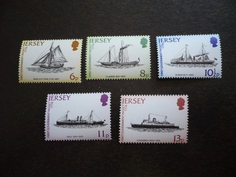 Stamps - Jersey - Scott# 197-201 - Mint Never Hinged Set of 5 Stamps