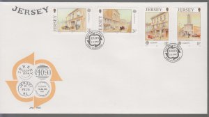 Jersey 1990 Europa (PO Buildings) Set on FDC