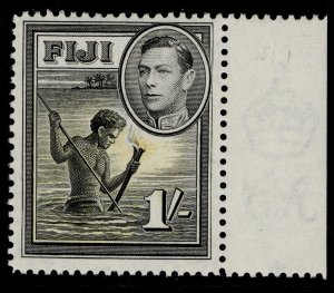 FIJI GVI SG262, 1s black & yellow, NH MINT.