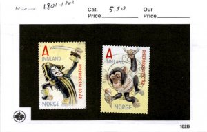 Norway, Postage Stamp, #1801-1802 Used, 2016 Captain Sabertooth (AC)