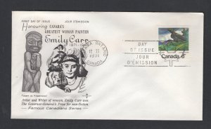 Canada #532 (1971 Emily Carr issue)  FDC Rosecraft cachet unaddressed