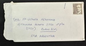 CM) 1988. SPAIN. KING JUAN CARLOS I. ENVELOPE ENVELOPE ARGENTINA. XF