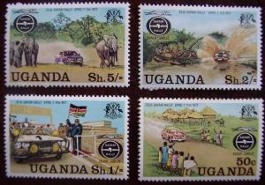 1977 Uganda Scott 167-170 Safari Rally MNH