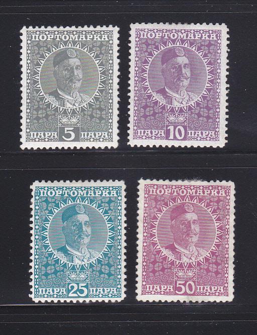 Montenegro J23-J26 Set MH Postage Due Stamps (A)