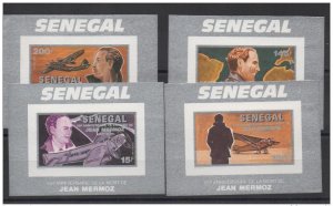 Senegal 1991 / 1993 Blocks Aviator Airplane Airplane Jean Mermoz Mi. A1252 - D1252-