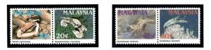 Malaysia 392a-94a MNH 1989 Crustaceans