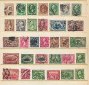 U.S. Small Collection of 32 Different from 1861-1912 Mostly Used C.V. $103.75 K