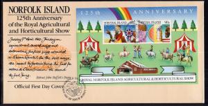 Norfolk Island 372a Agricultural Show Souvenir Sheet U/A FDC