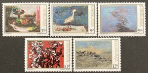 Yugoslavia 1981 #1556-60, Paintings of Animals, MNH.