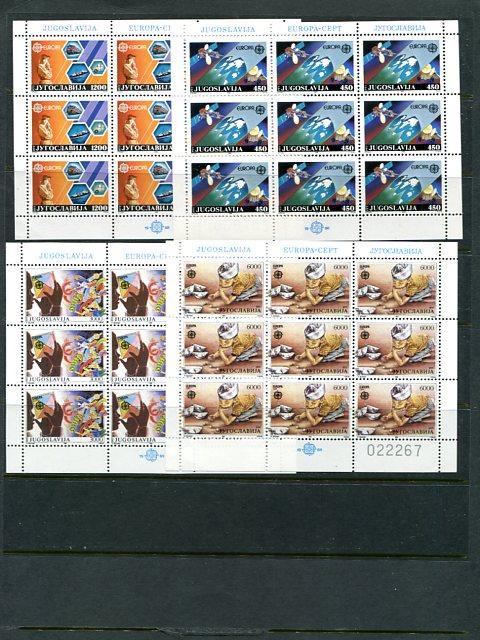 Yugoslavia 1988/89  Europa sheets Mint VF NH