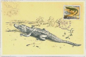 32796 - ANGOLA - MAXIMUM CARD - Fauna REPTILES Crocodile: 1958-
