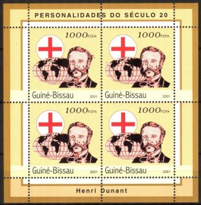 Guinea Bissau 2001 Medicine Red Cross Henri Dunant sheet MNH