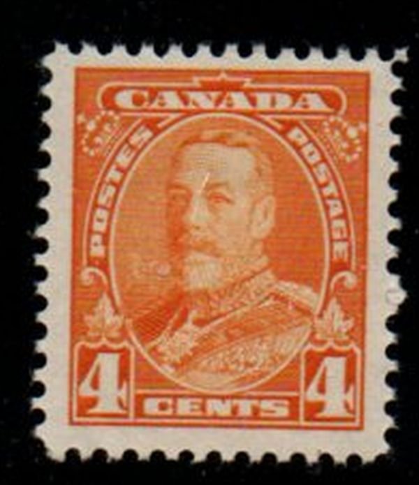 Canada Sc 220 1935 4 c George V stamp mint NH