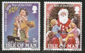 Isle of Man Scott 156-157 MNH** 1979 Christmas set