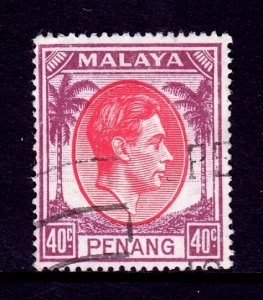 Malaya (Penang) - Scott #18 - Used - Corner crease UL, pencil/rev. - SCV $15