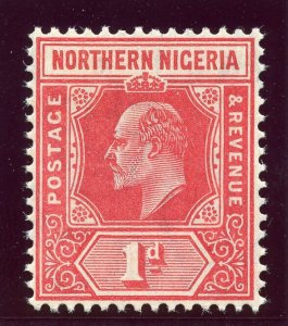 Northern Nigeria 1910 KEVII 1d carmine superb MNH. SG 29. Sc 29.