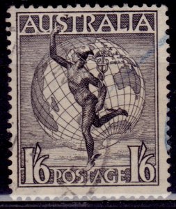 Australia 1949, Airmail, Mercury and Globe, 1sh6p, used