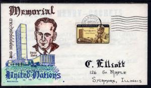 US 1203 Dag Hammarskjold Boerger Pen FDC