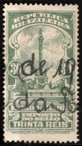 1936 Brazil Local Revenue State of Bahia 30 Reis Stamp Duty Used