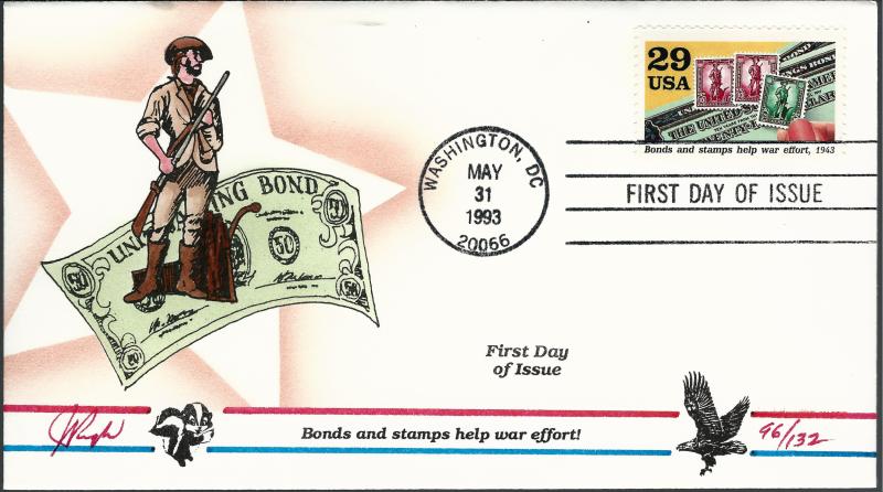 Beautiful Pugh Designed FDC Bonds Help War Effort  #96 of 132