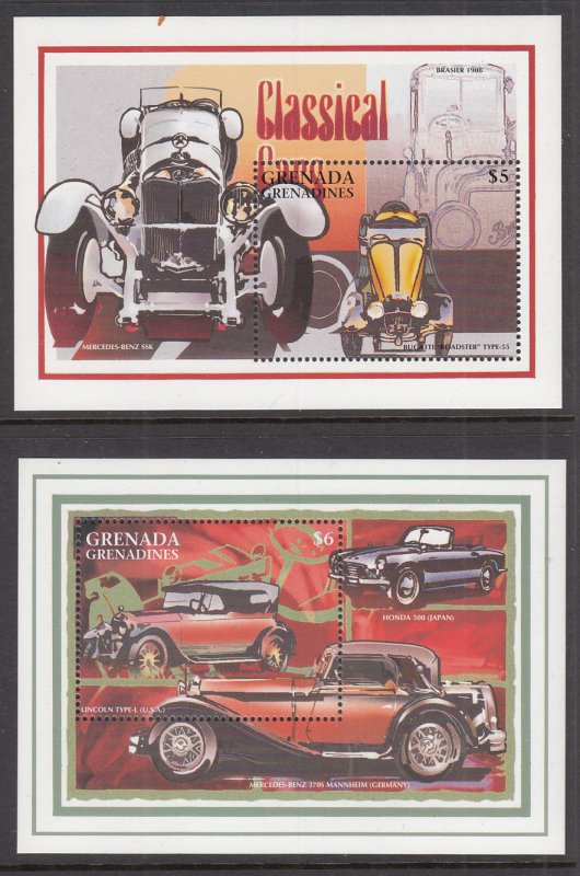 Grenada Grenadines 1857-1858 Cars Souvenir Sheets MNH VF