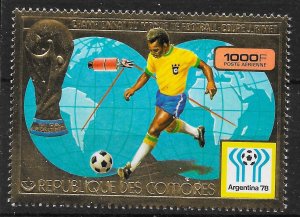 COMOROS 1978 1000f FOOTBALL WORLD CUP MNH*