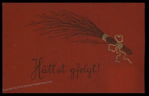 Austria 1911 Classic Krampus Devil Christmas Card USED 95263