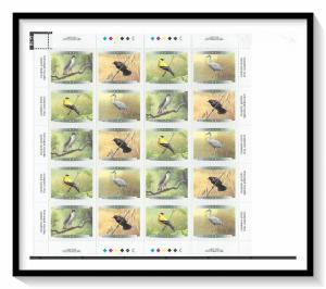 Canada #1770-1774 Birds Full Sheet Pane of 20 MNH