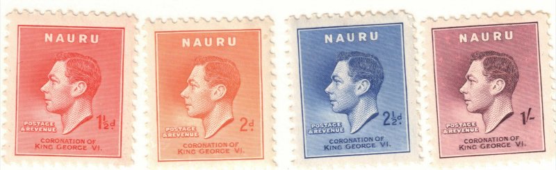 NAURU - Coronation of GVI - 1937 - Mint NH SG40-43