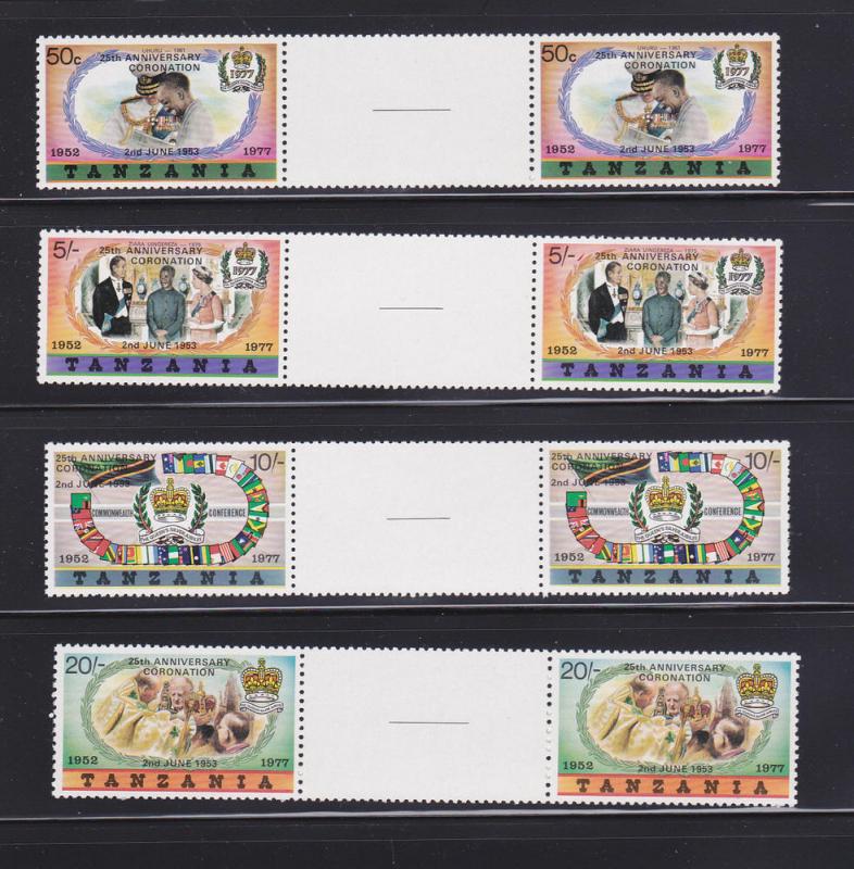 Tanzania 99-102 Gutter Pairs Set MNH Various