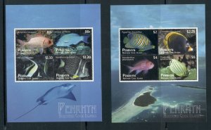 Penrhyn Island #512-14 (2012 Fish sheets set) VFMNH CV $101.25