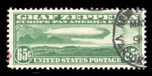 MOMEN: US STAMPS #C13 GRAF ZEPPELIN USED PSE GRADED CERT XF-90 LOT #79173