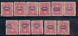 Nicaragua #O118-O128 (M) CV $69.70